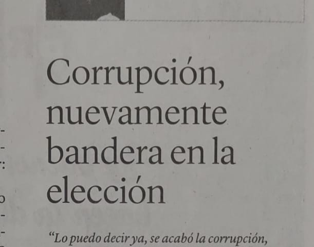 Corrupción; Nuevamente Bandera en la Elección