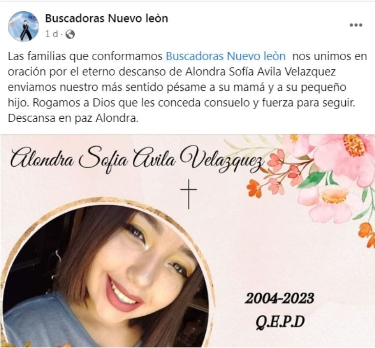 Encuentran sin vida a Alondra Sofía joven desaparecida en Nuevo León