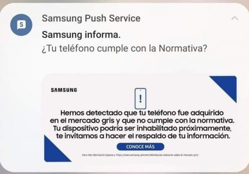 Samsung inicia campaña de alerta contra dispositivos comprados en el mercado gris