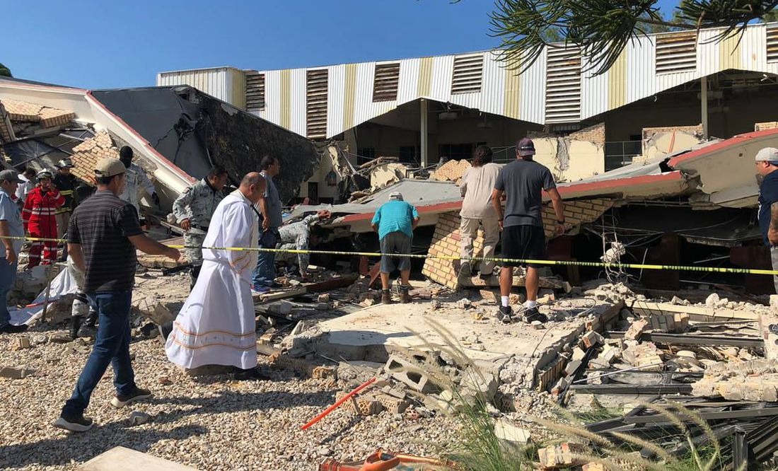 Se derrumba iglesia en Tamaulipas mientras estaba en misa