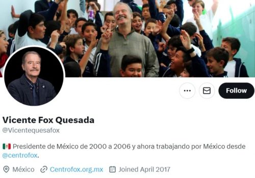 Se reestablece la cuenta de Vicente Fox en X tras suspension por un mes