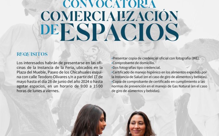 CONVOCATORIA PARA LA COMERCIALIZACIÓN DE ESPACIOS EN LA FERIA DE LOS CHICAHUALES 2024